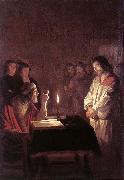 HONTHORST, Gerrit van Christ before the High Priest sg Spain oil painting artist